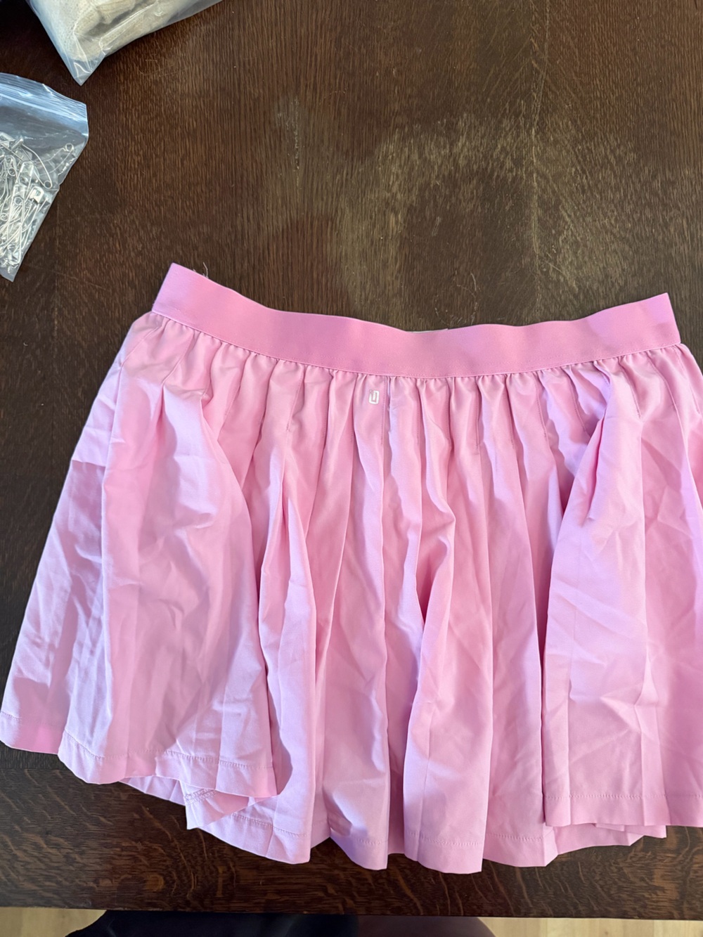 Ideology Pink Gathered Pleated Athletic Tennis Skirt skort with shorts - Picture 4 of 5